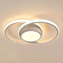 BEMMY Luminária de Teto, Lustre Redondo, Quarto, Cozinha, Sala de Estar, Decoração, Luz de Teto Regulável, Lustre de iluminação tricolor 85-265V (Branco)