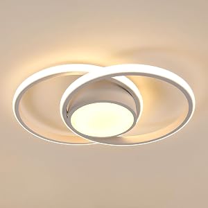 BEMMY Luminária de Teto, Lustre Redondo, Quarto, Cozinha, Sala de Estar, Decoração, Luz de Teto Regulável, Lustre de iluminação tricolor 85-