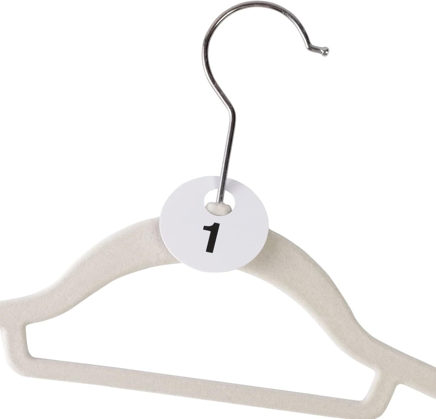 Number Tags - 1.7 in, 600 Pieces, Black, Round - Double-Sided Plastic Hanger Number Tags for Coat Check & Closet Organization