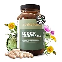 Viktilabs© Leber Komplex Daily - Vegan | Mit Mariendistel, Artischocke, Löwenzahn, Cholin - 3 Kapseln pro Tag - 90 vegane - ohne Zusatzstoffe