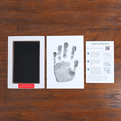 Green Pollywog | Clean Touch Inkless Ink Pad | Non-Toxic, Extra-Large | Baby Footprint Kit | Handprint Kit | Baby Safe Ink | Newborn Footprint Kit | Baby Ink Pad | Paw Print Stamp Pad For Dogs #TOP4