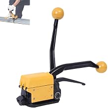 Manual Steel Strapping Machine, Sealless Design with Anti-Slip Handle, Adjustable Cut Strap, 13-19mm Width for Secure Steel Strapping and Bundling