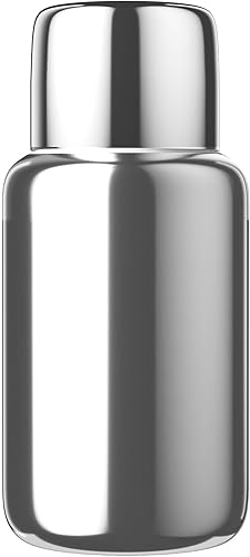 Miniatura 15 de Mini botella de agua aislada de 10.8 onzas, vaso pequeño aislado al vacío para bebidas calientes y frías, boca ancha, a prueba de fugas, acero Negro