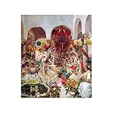  Cuadro famosa Impresiones en lienzo,Sevilla, el baile de Joaquín Sorolla,Reproducción de Cuadro al óleo clásica,Cuadro de arte de pared en lienzo para sala de estar 80x105cm(32x42in) Sin Marco