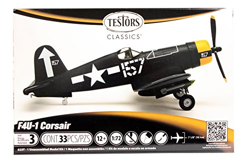 Testors F4U-1 Corsair Aircraft Model Kit (1:72 Scale)