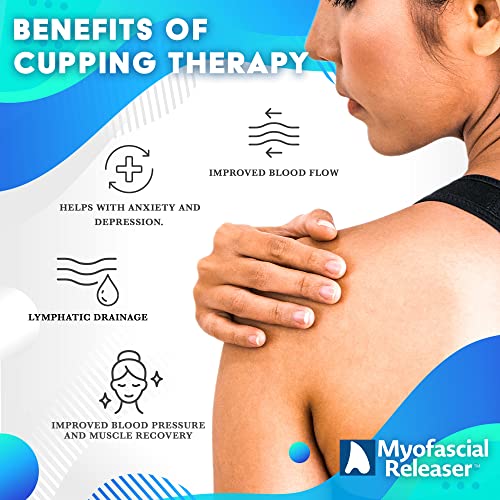 Myofascial Releaser Professional Cupping Therapy Set - 18 Multi-Sized Vacuum Cups With Two Hand Pumps And Detailed Cupping Book - Massage Cupping Set For Massage Therapists #TOP2