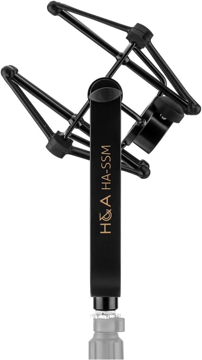 H&A Microphone Suspension Shockmount (Black Matte) for Electro-Voice RE20 / RE27N/D / RE320 Microphones
