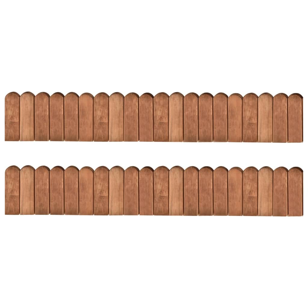 Rotolo di legno di pino impregnato, 120 cm, 2 pezzi | Tubo flessibile per aiuola, stagno, resistente alle intemperie, facile da montare, aspetto rustico
