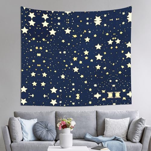 Grande tapisserie murale pour habiller un mur vide chambre ado bleu nuit