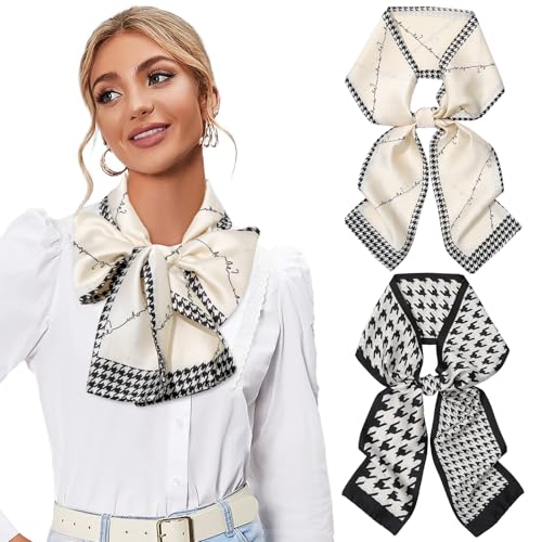 Versatile Double Layers Reversible Scarf - Professional Scarves Simulated Silk Bandanas for Women