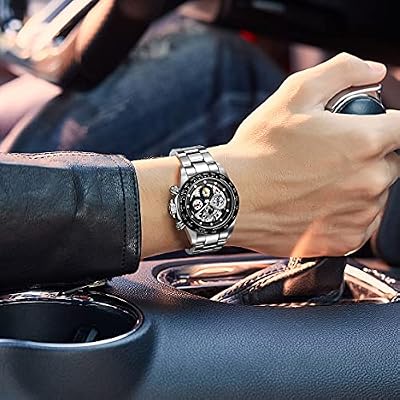 TEINTOP Skeleton Watches for Men Automatic Mechanical Steampunk Design Diver Wristwatch