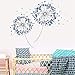 Produktbild BLOUR DIY Blue Dandelion Petal Family Wandaufkleber Abnehmbare PVC Art Frische Schlafzimmer Wohnzimmer dekorative Wandaufkleber