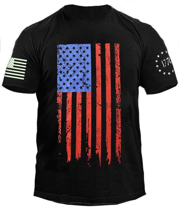 USA Flag Red White Blue Star Stripes 4th of July Indepence Day Patriotic T-Shirt Size M L XL XXL 3XL - Image 7
