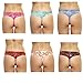 Just Intimates Thongs Panties for Women (Pack of 6)