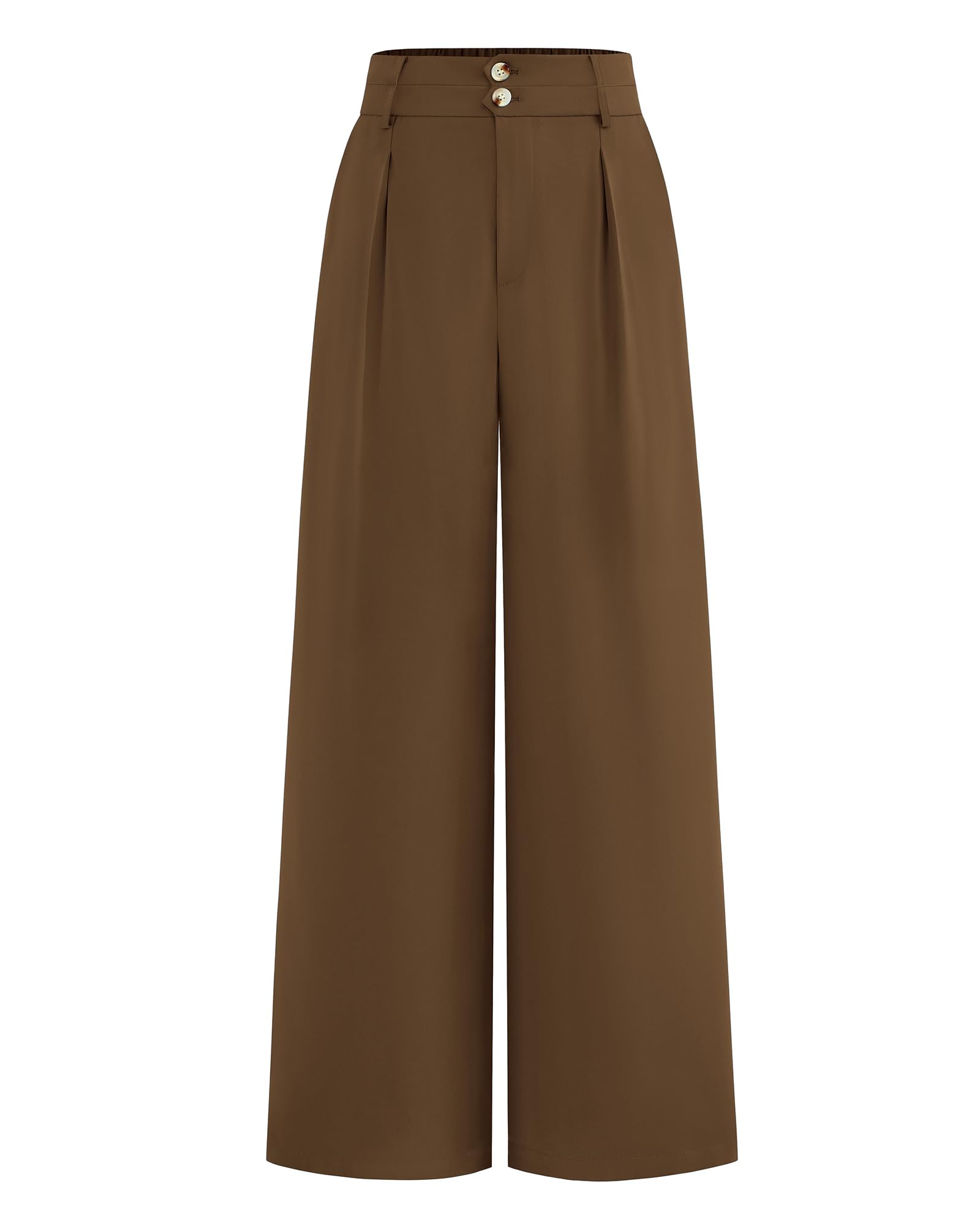 BTFBMWomen Wide Leg Dress Pants 2025 High Waisted Button Pleated Business Casual Trousers Office Work Palazzo Pants