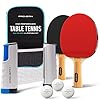 Pro spin all in one ping pong set retractable ping pong net for any table 72 ping pong paddles and balls storage case portable table tennis family games gifts for boys girls  urban country home decor
