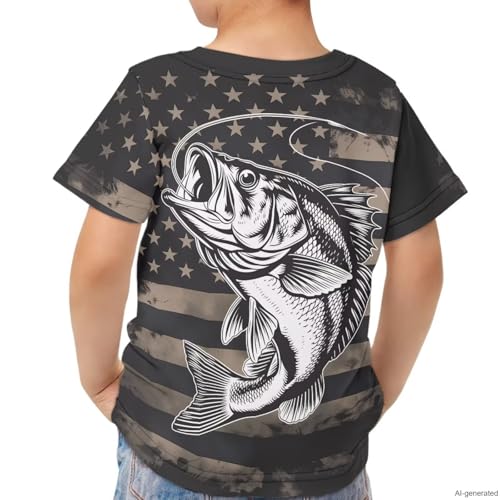 Image of WELLFLYHOM Kids Tshirts Girls Boys Short Sleeve Crewneck Tees Shirts Casual Sport Pullover Tops Size 3-16 Years