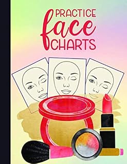 Practice Face Charts: Blank Practice Face Charts for Makeup Portfolio Book
