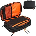 Teskyer Poche technique pour l'organisateur électronique MacBook Chargeur, Câbles, Power Bank, Disque dur, USB, Adaptateur, Sac d'organisateur de cordons de voyage portatifs multi-layer, étanche & Compact, grand(noir)