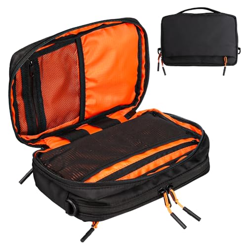 Teskyer Electronic Organizer Tech Pouch, Large, Multi-Layer, Black by Teskyer - Used condition - CA$23.13
