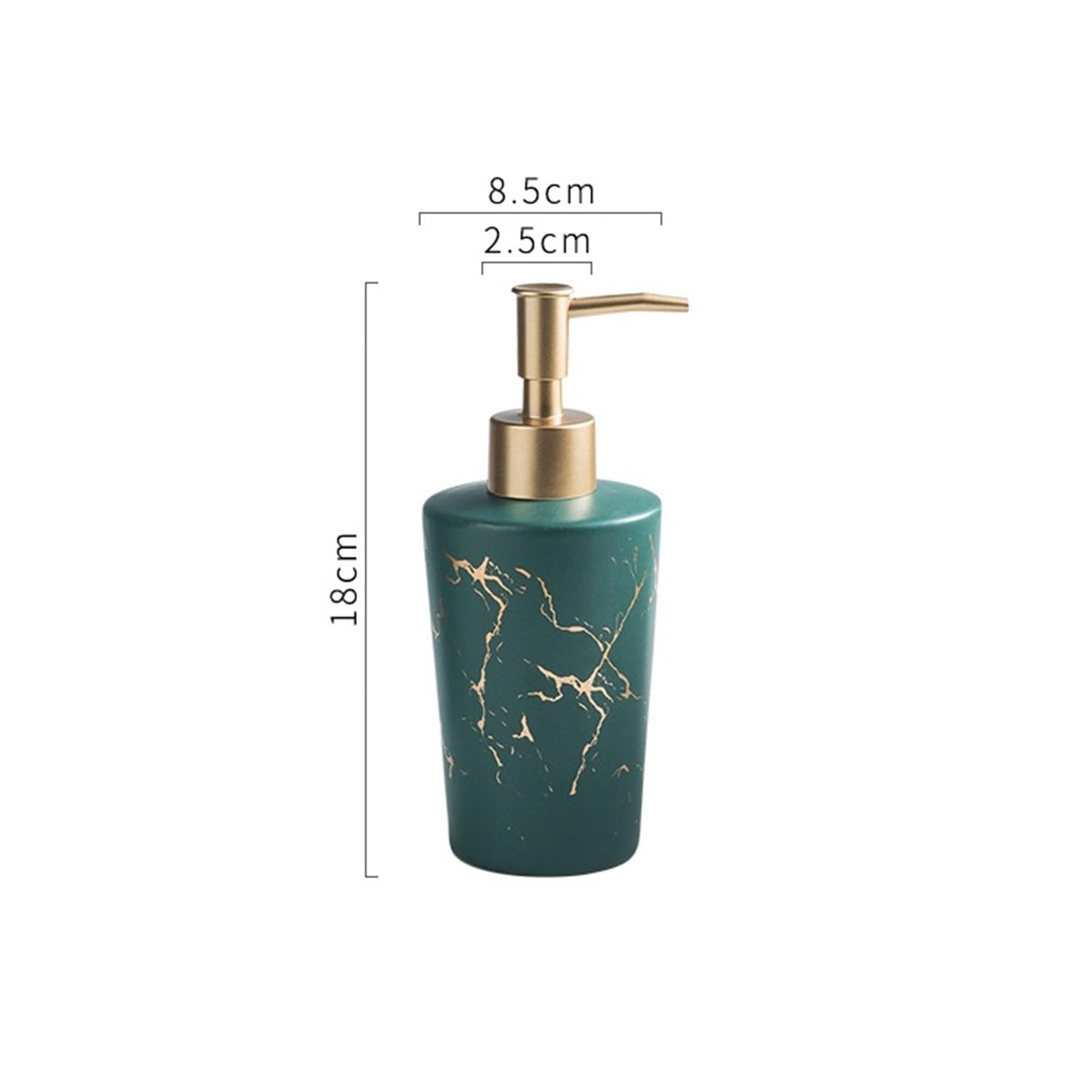 Dispensador de Ducha, dispensador de jabón cerámico Ligero con Bomba, dispensador de champú y loción Recargable con botón pulsador para el baño (Blanco)