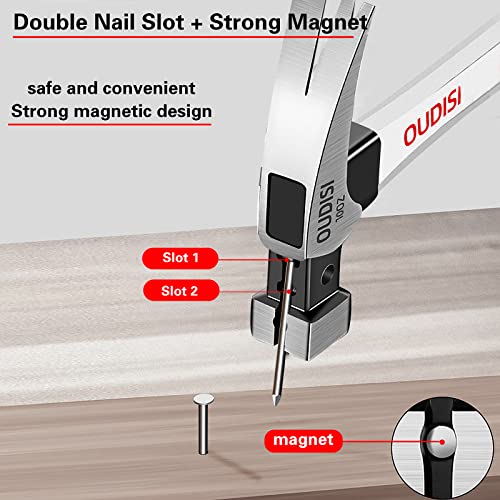 Oudisi Claw Hammer, Frame Hammer With Magnetic Nail Remover Is Forged From High Carbon Steel, Rust-Resistant, Impact-Resistant, High-Hardness Hammer Tx-A1 #TOP2