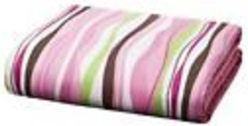TiddliwinksRaspberry Garden Striped Crib Fitted Sheet