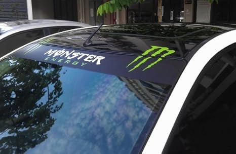 Amazon モンスターエナジーmonster Energy ステッカー フロントガラス ステッカー デカール 車 バイク