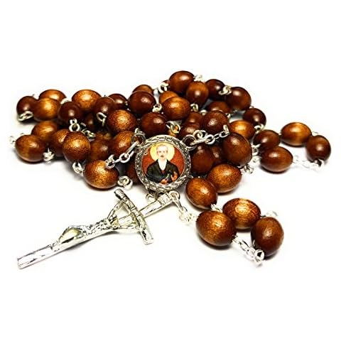 3rd Class relic Healing Rosary Matt Talbot Patron of Addict Alcoholics Alcoholism Alcohol Alcoholic in Recovery AA Fellowship AA Big Book Study Sobriety 12 Steps alcohólicos rehabilitados (Brown) Cover