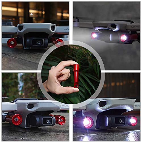 Ajcoflt Compatível com Mavic Mini Drone Holofote de vôo noturno ajustável em 180 ° LED Flight Light