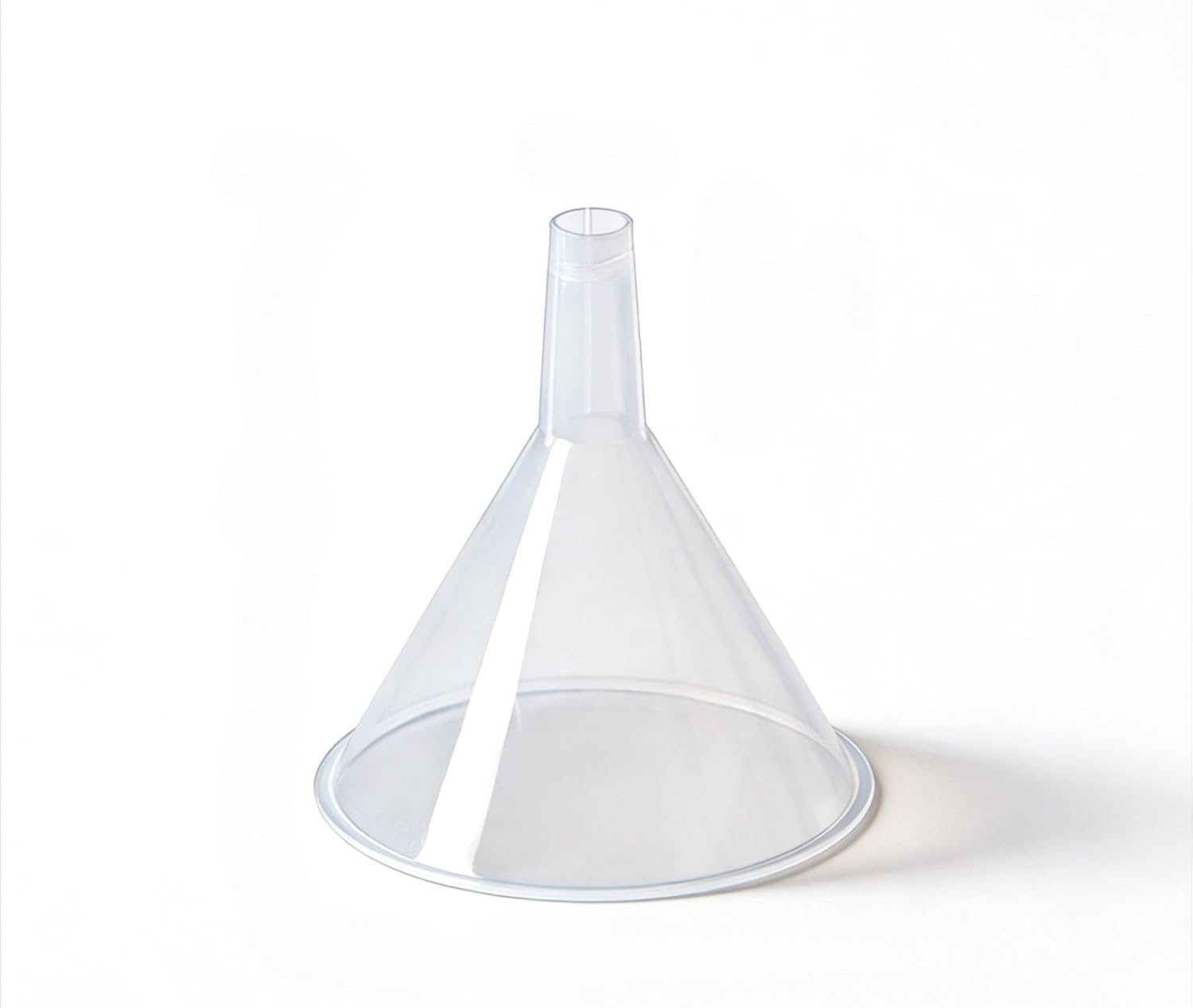 PP Plastic Lab Funnel Set, 60/75/90/120/150 mm Sizes, Durable Triangular Stem Funnels for Liquid Transfer, Laboratory Supplies and General Use (150mm Wide-Mouth Funnel)