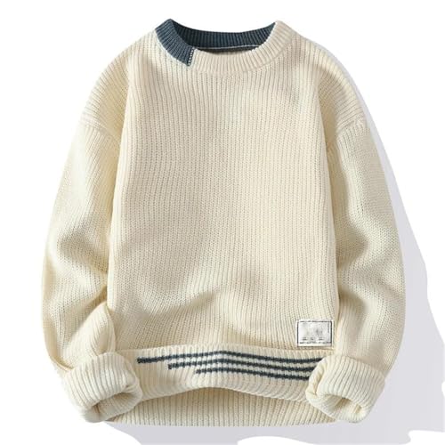 Men Vintage Twist Sweater O-Neck Male Knitted Pullovers Loose Harajuku Mens Casual Sweaters2