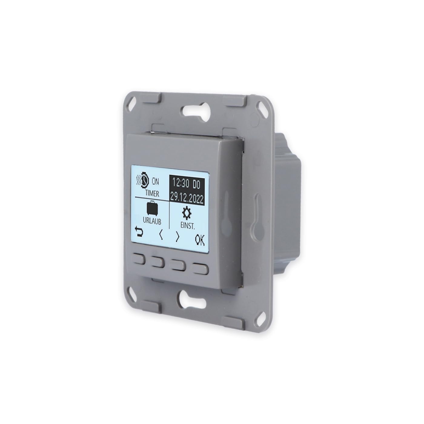 LIVOLO Programmierbares Raumthermostat Digital Wandthermostat Thermostat PRO Fußbodenheizung für Stellmotoren wasserführend elektrisch UP Grau
