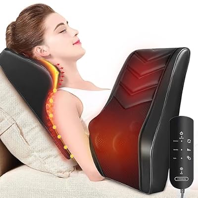 Neck Massager with Heat, 3D Kneading Massage Pillow for Pain Relief, Massagers for Neck and Back, Shoulder, Leg, FSA HSA Eligible, Gifts for Men Women Mom Dad, Stress Relax at Home Office and Car