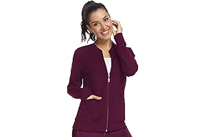 JEYONG Women's Zip Front Warm-Up Jacket