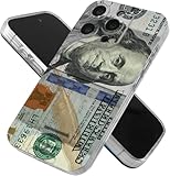 Fenytusi One Hundred Phone Case Compatible with iPhone 13 Money 100 Dollar Bill Soft Silicone Phone Shockproof Cover for Men Women