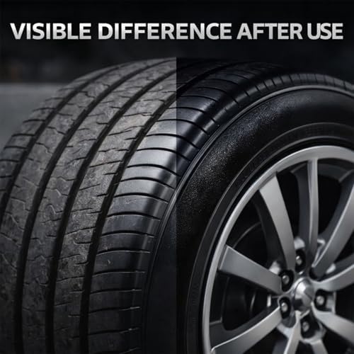 Premium Tire Coating & Trim Restorer, Car Tire & Trim Renewal Paste – Deep Black Shine, UV Protection & Easy Application for Cars, Trucks and Motorcycles (3PCS) - 4