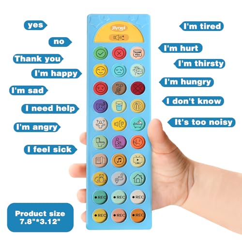 Image of Joyreal AAC Device for Autism, Non Verbal Communication Tools for Speech Therapy & Stroke Rehab. Autism Talking Aids with 6 Programmable Buttons & Adjustable Volume, Autism Toys for Kids and Adults