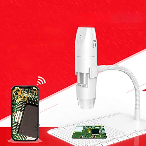 USB Mikroskop, Endoskop mit 1000-facher Vergrößerung 8 LED Digitalmikroskop mit flexiblem Armständer Mini WiFi Mikroskop… – Bild 7