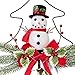 Doingart Outdoor Solar Light Christmas Decorations, Snowman Christmas Light with Faux Red Berry, Foliage Accents Garden Decor Stakes