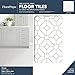 FloorPops FP2946 Lattice Peel Stick Floor Tiles, White & Off-White