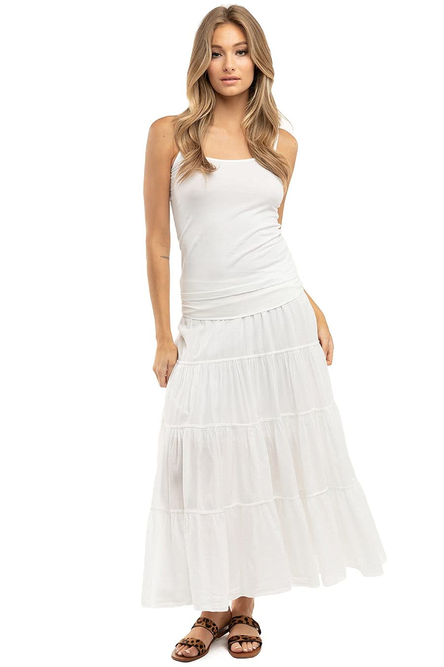 Hard TailForever Maxi Tier Skirt with Rolldown Waistband Style VL-27