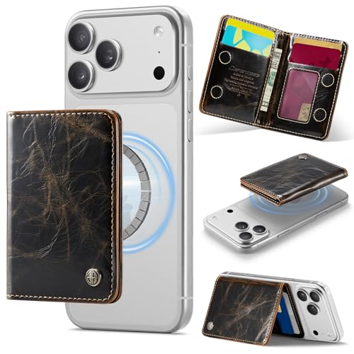 Defencase for Magsafe Wallet Magnetic Card Holder RFID Blocking, Coffee