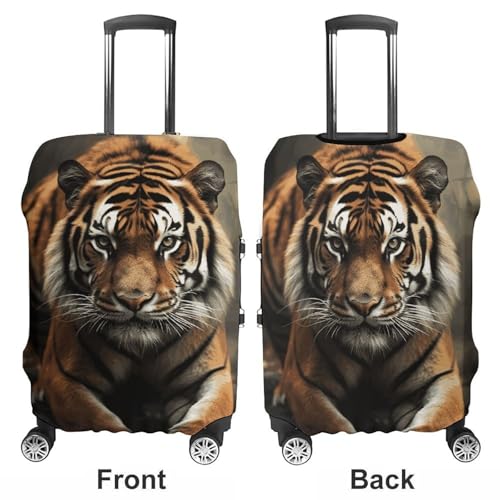 Wild Animals Tiger Printed Luggage Cover Protector, Fits 18-32 Inch Luggage3