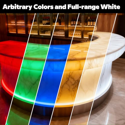 Tira LED flexible RGB+CCT 19x9.5 pulgadas 24V 90W 288 LEDs miniatura 4