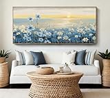 amatop Giant Framed Wall Art for Living Room Extra large Modern Coastal Beachy Canvas...