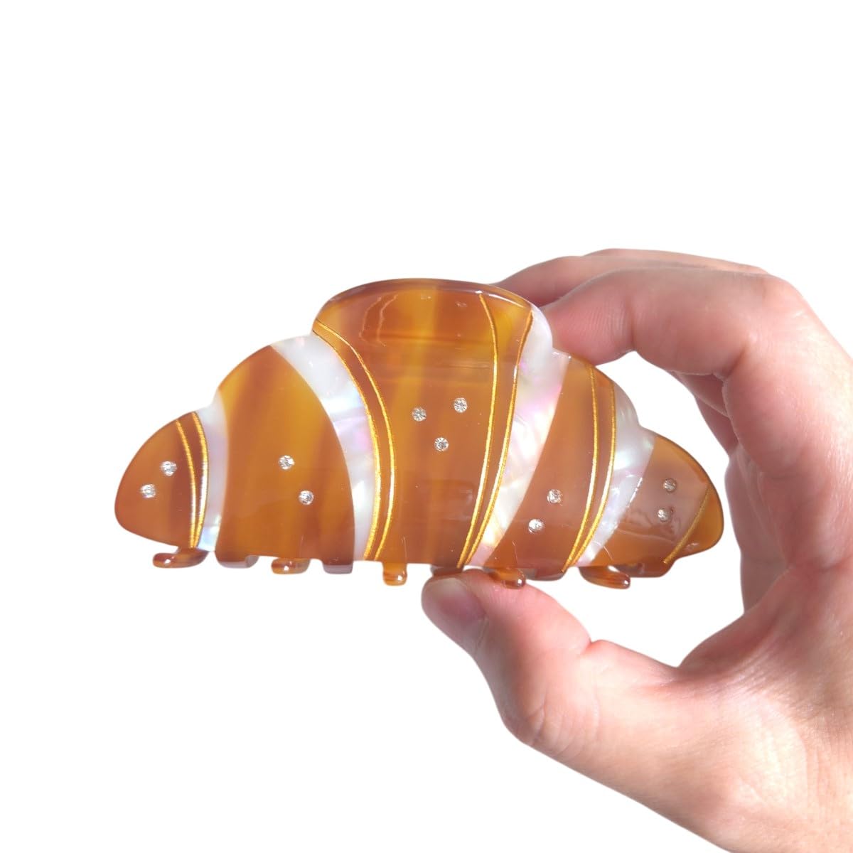 Novelty Brezel Bread Hair Clip,Cute Acetate Claw Clips,Bread Hair Clips for Women - Image 3