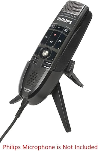 ECS WordStand - Soporte para micrófono de escritorio con trípode compatible con Nuance PowerMic 4 y Philips SpeechMike Series - LFH3500, SMP3700,