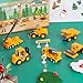 Meland Construction Toy Trucks - 8 Mini Construction Vehicles with Mat(22.7x32.7Inch) & Road Signs, Toddler Boys Toys for Kids Age 3,4,5,6 Year Old Birthday Christmas