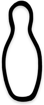 Bowling Pin Cookie Cutter with Easy to Push Design 4 inch
